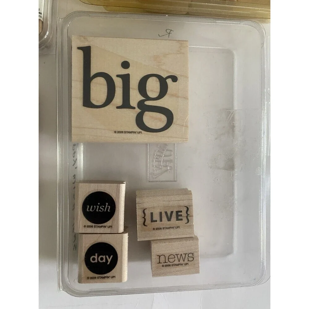 STAMPIN' UP!  MIXED lot of Discontinued Mounted Rubber Stamps Vintage 2000’s